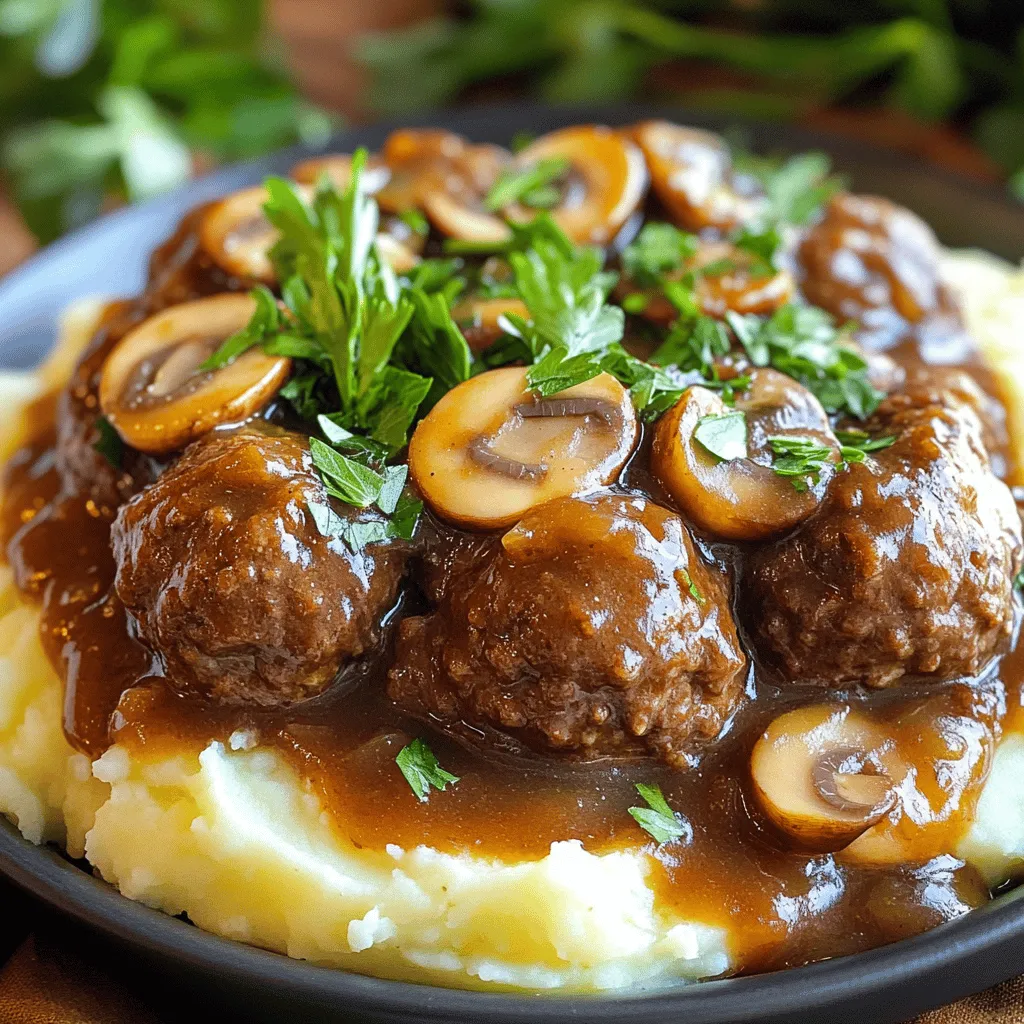 Slow Cooker Salisbury Steak Meatballs Savory Delight