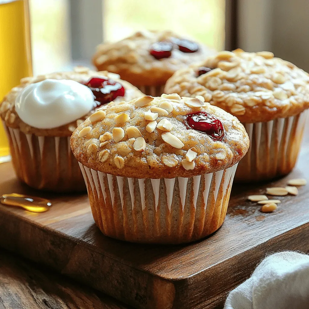 Cherry Almond Oat Muffins Tasty and Easy Recipe