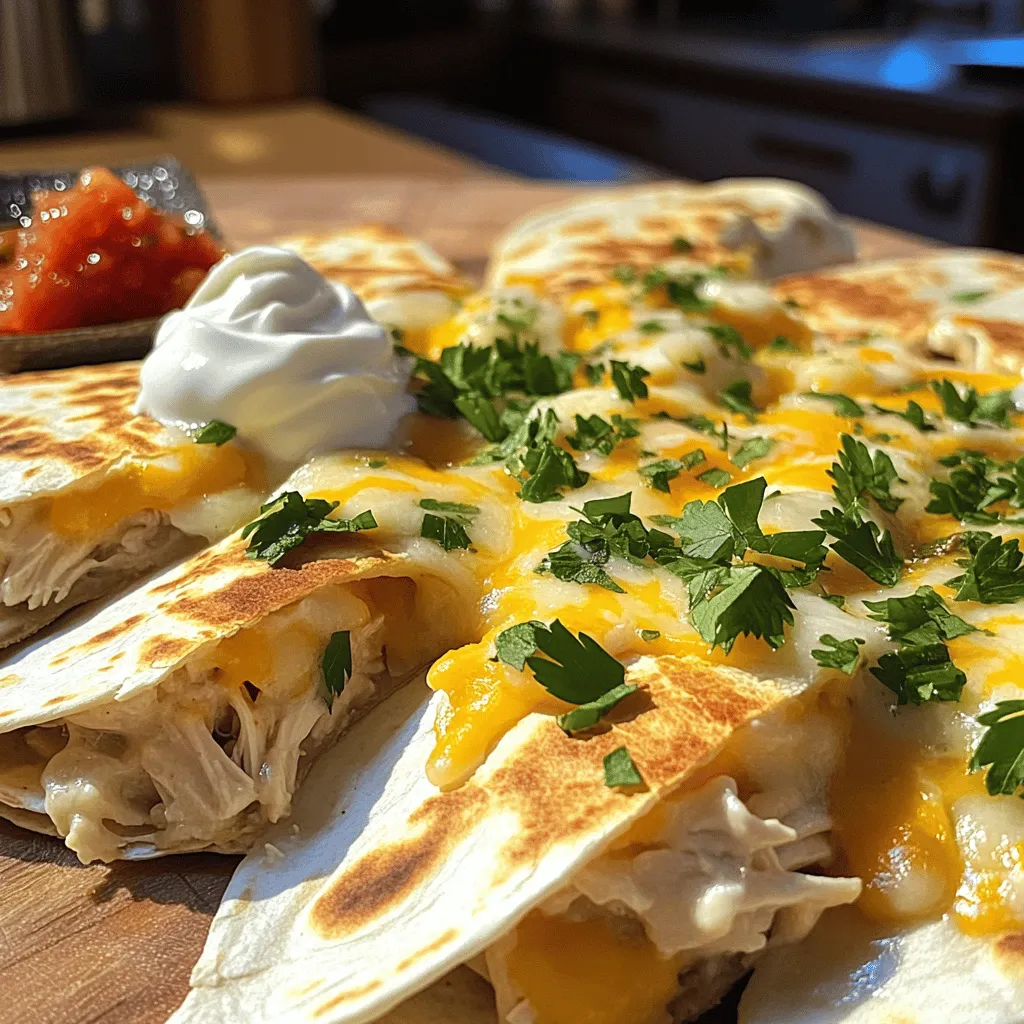 Chicken and Cheese Quesadilla Alfredo Easy Recipe