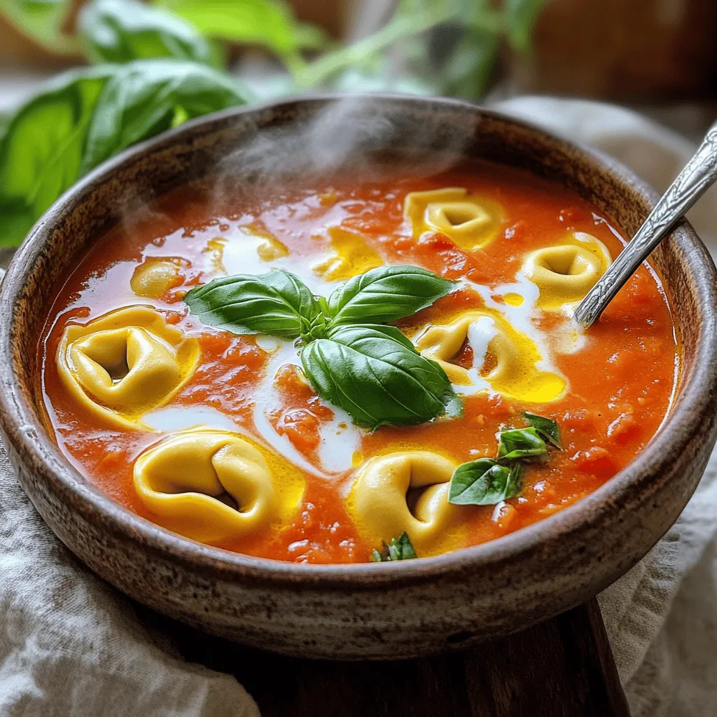 Creamy Tomato Tortellini Soup Rich and Flavorful Dish