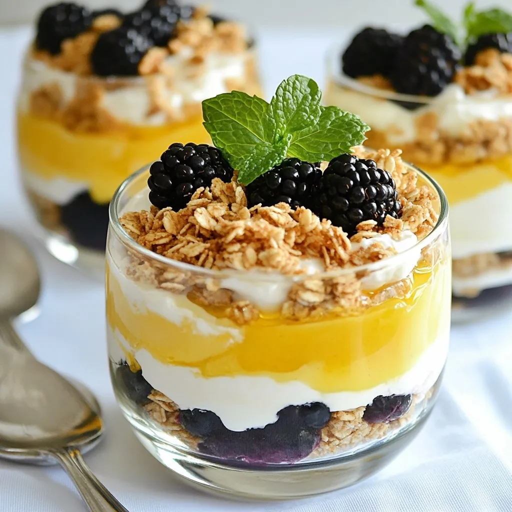 Blackberry Lemon Yogurt Parfait Fresh and Tasty Treat