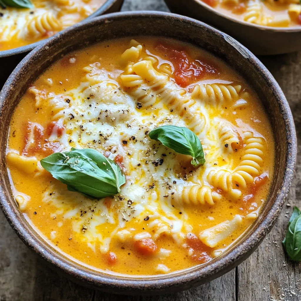 One-Pot Creamy Garlic Parmesan Lasagna Soup Delight