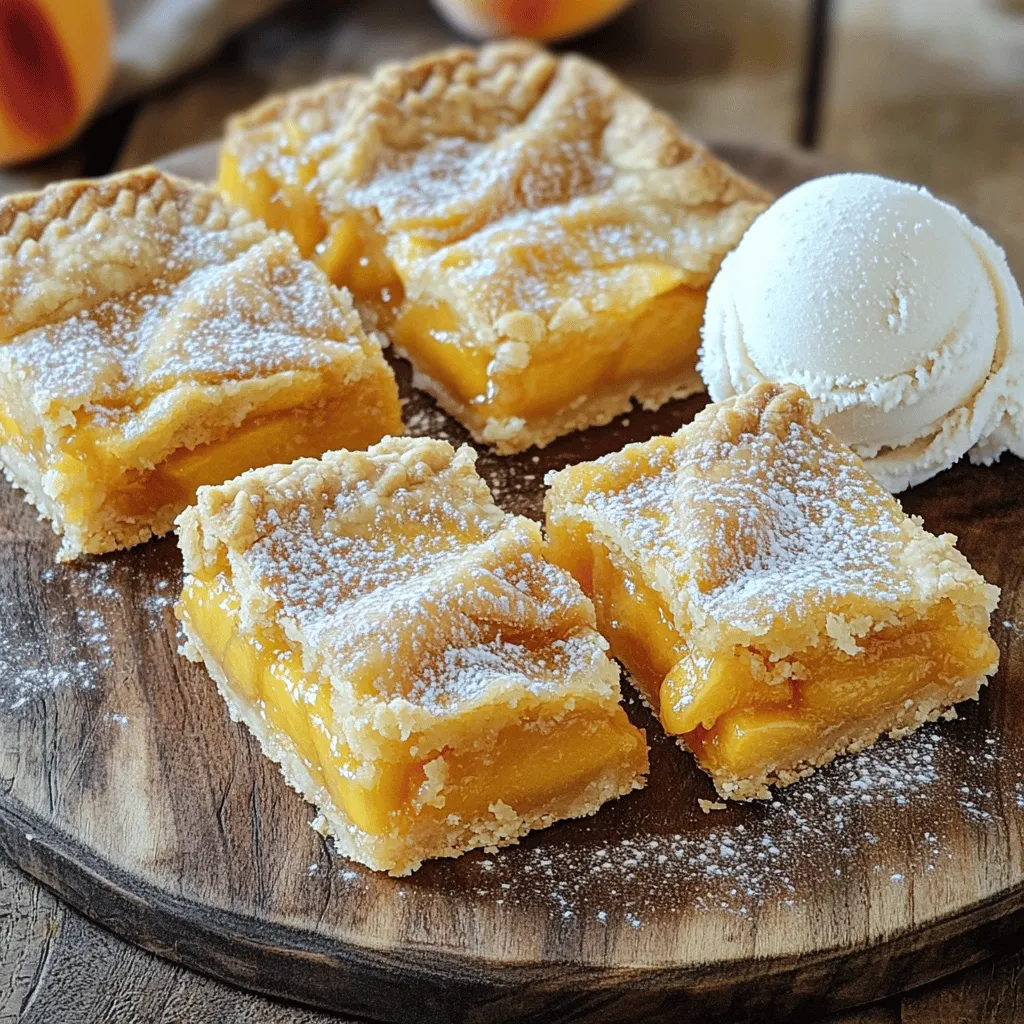 Peach Pie Bars Tasty Summer Dessert Recipe