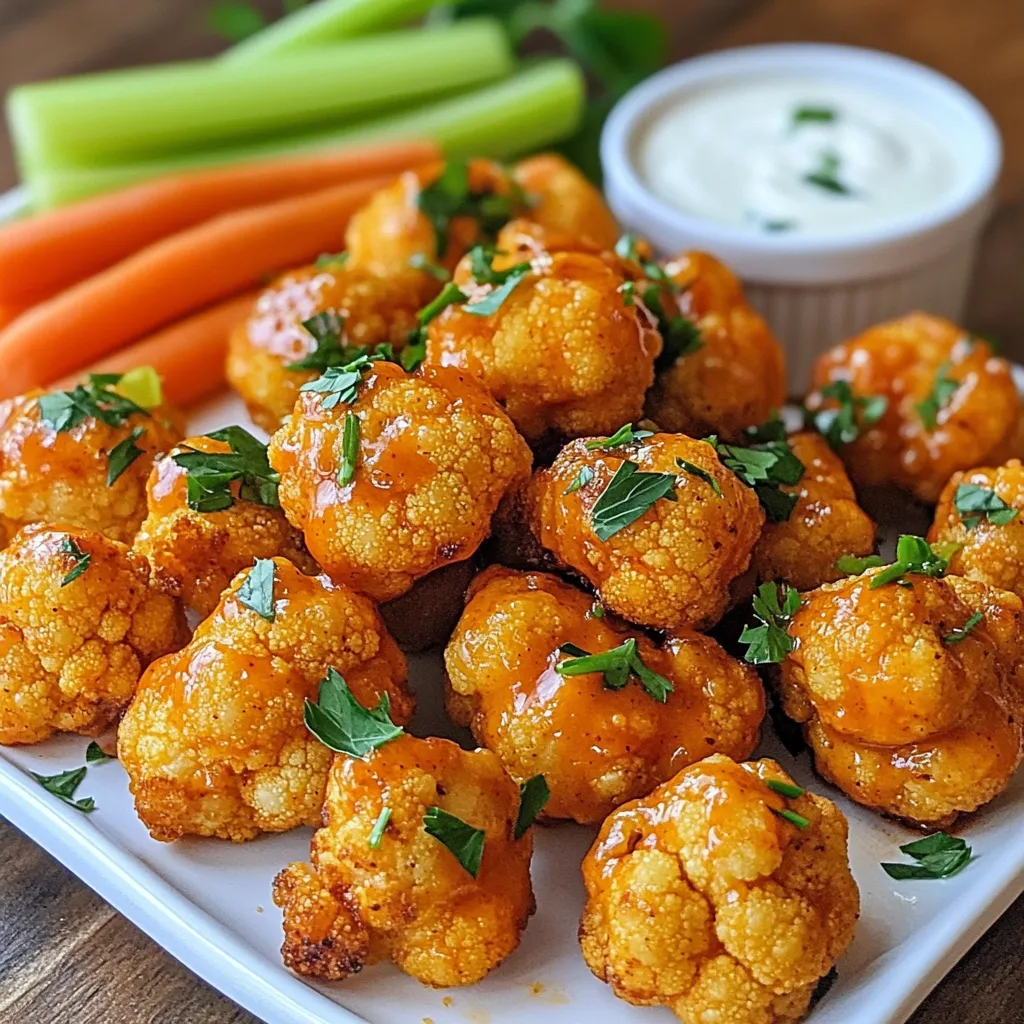 Spicy Buffalo Cauliflower Bites Tasty and Healthy Snack