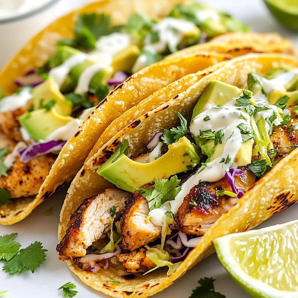 Cilantro Lime Chicken Tacos Easy Flavorful Recipe