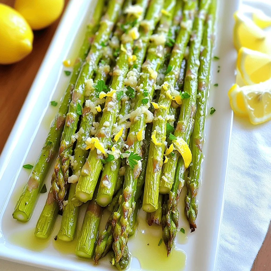 Lemon Garlic Roasted Asparagus Tasty and Simple Dish