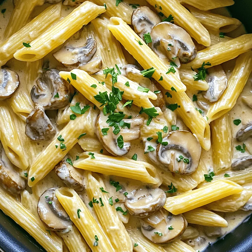 One Pot Creamy Mushroom Pasta Quick and Easy Meal
