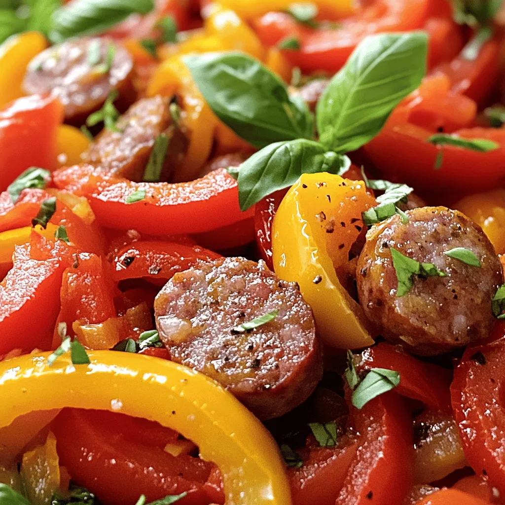 38. Italian Sausage and Peppers Flavorful Dinner Delight