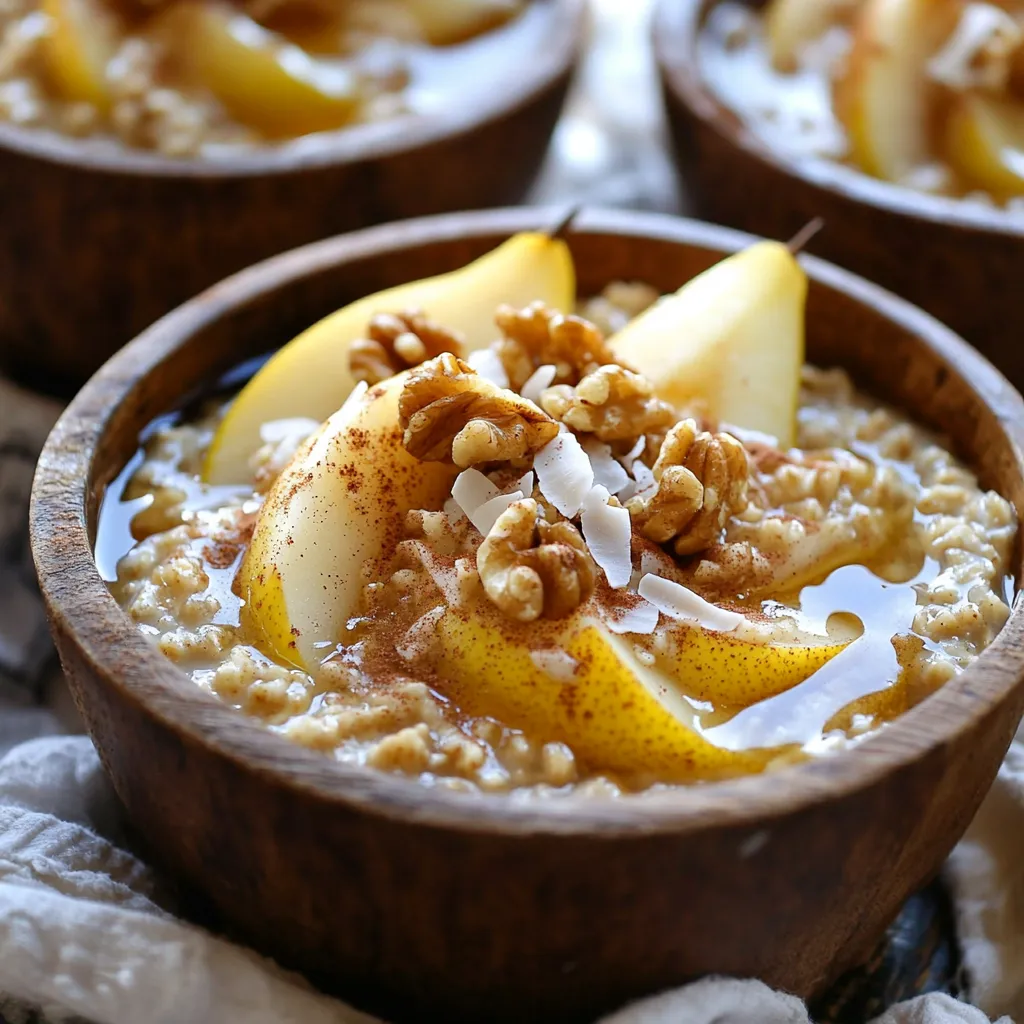 Cozy Spiced Pear Crumble Oatmeal Delightful Recipe