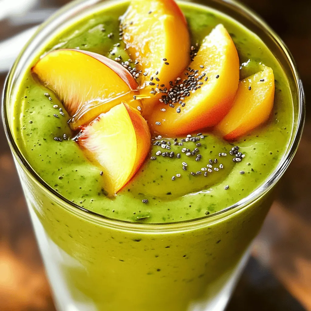 Peach Spinach Smoothie Simple and Healthy Recipe