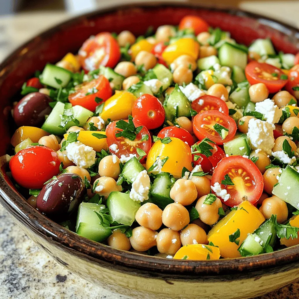 Mediterranean Chickpea Salad Flavorful and Crisp Mix