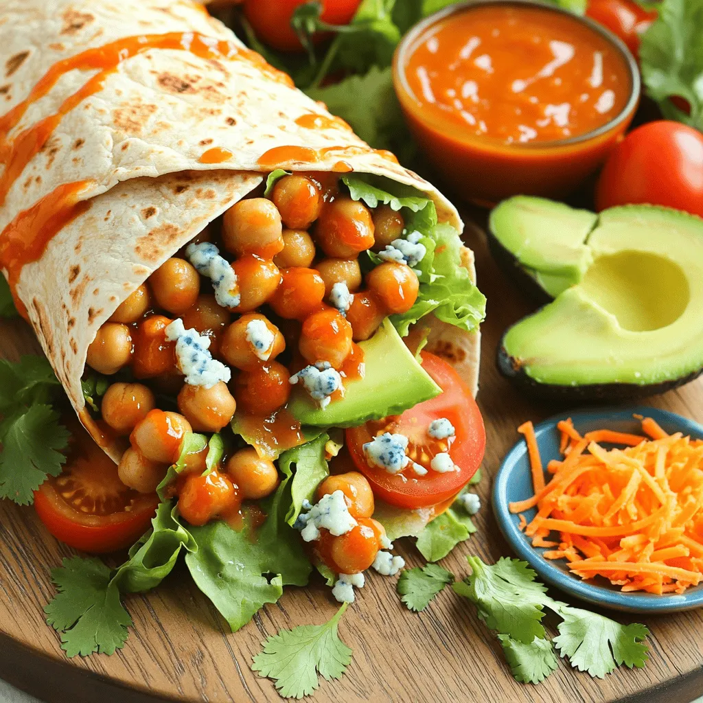 Buffalo Chickpea Wraps Flavorful and Easy Meal Option
