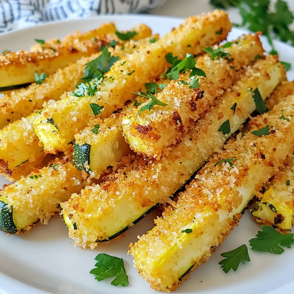 Garlic Parmesan Zucchini Fries Crunchy and Tasty Snack