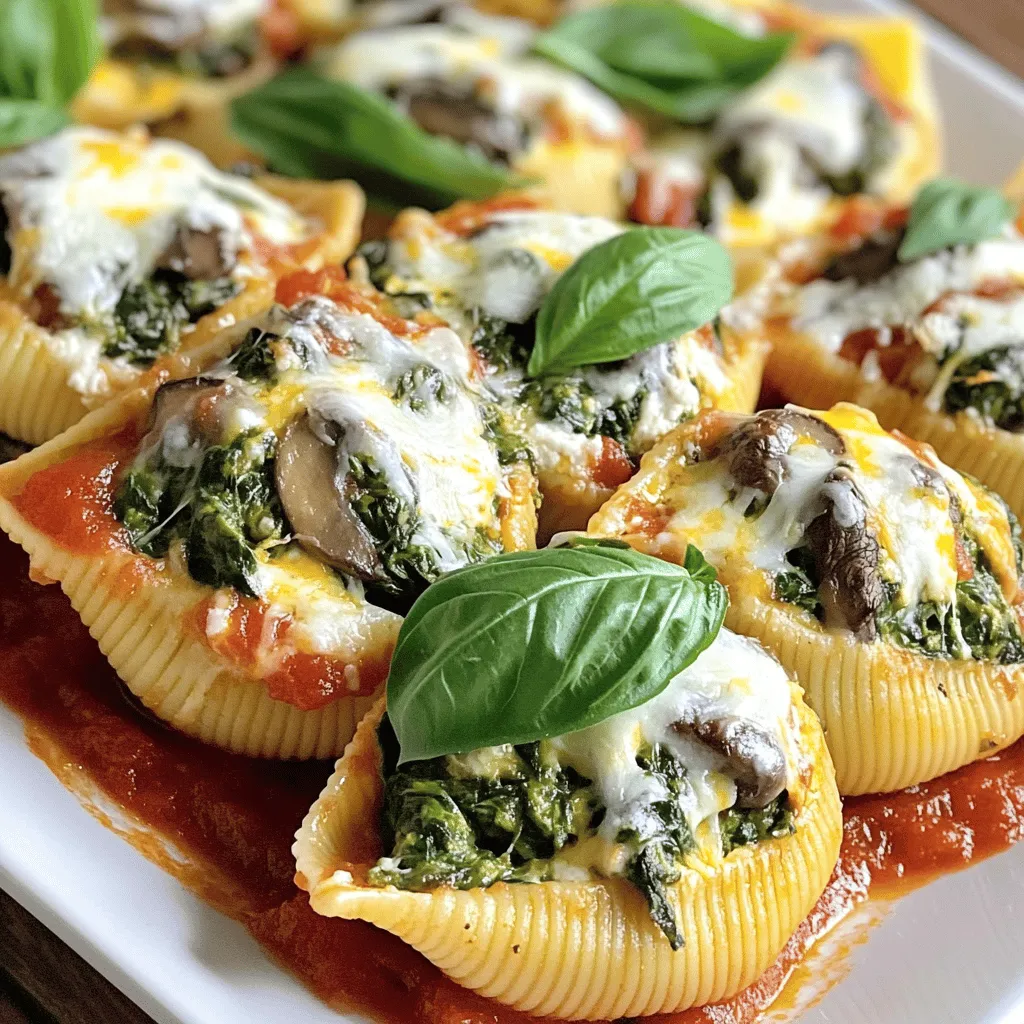 71. Spinach and Mushroom Stuffed Shells Simple Delight