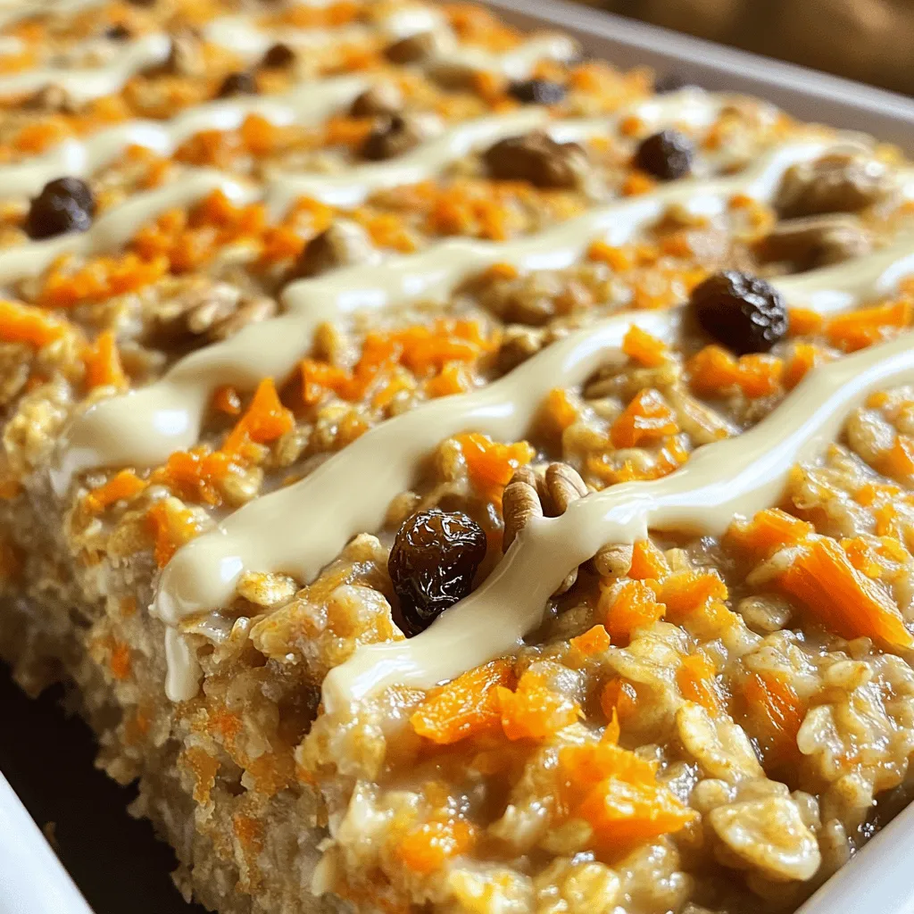 Baked Carrot Cake Oatmeal Flavorful Morning Treat