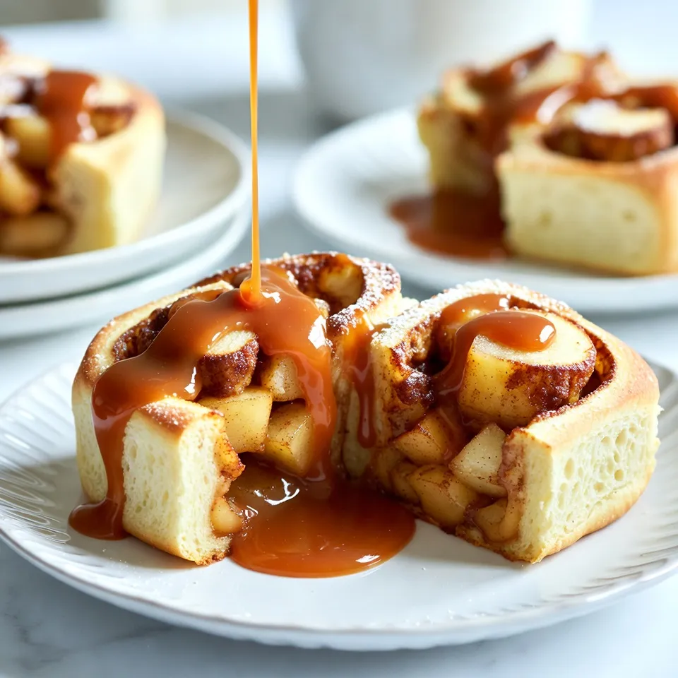 Caramel Apple Cinnamon Rolls Delightful and Fluffy Treat