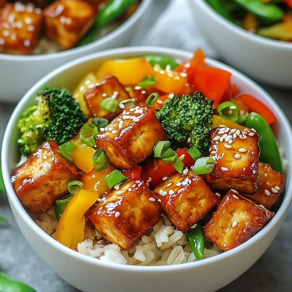 Honey Garlic Sesame Tofu Bowls Flavorful Vegan Meal