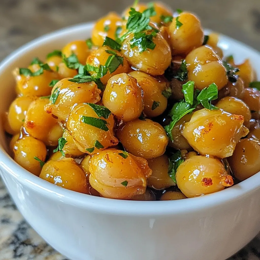 Honey Garlic Roasted Chickpeas Crispy and Flavorful Snack