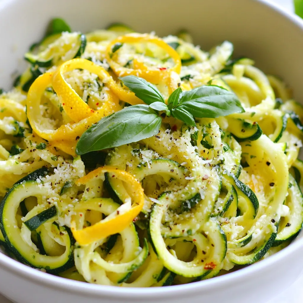 Lemon Ricotta Zucchini Noodles Light and Flavorful Dish