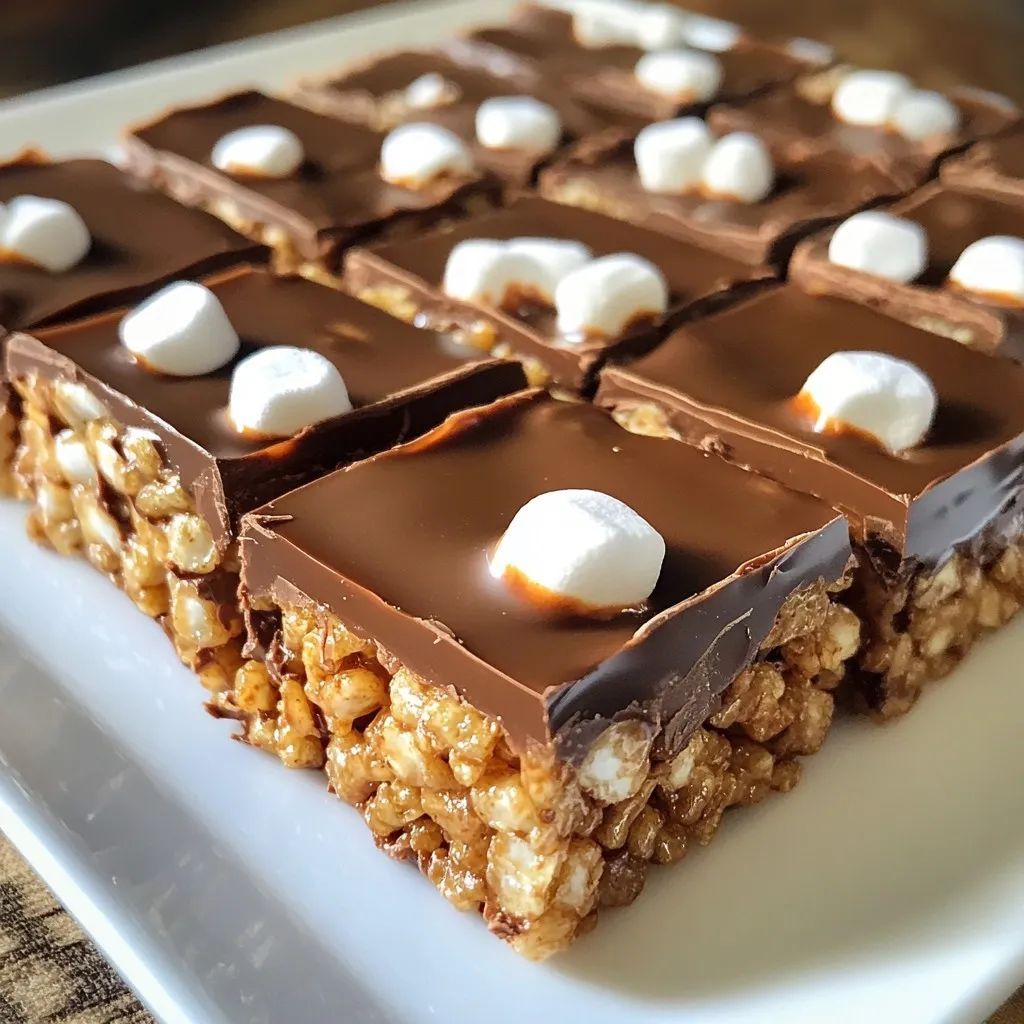 Chocolate Peanut Butter Rice Krispie Treats Delight