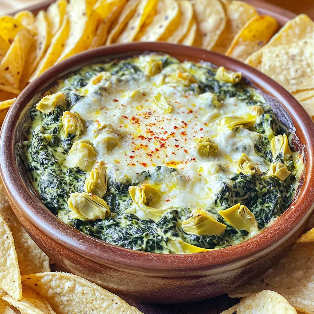 Slow Cooker Creamy Spinach Artichoke Dip Delight