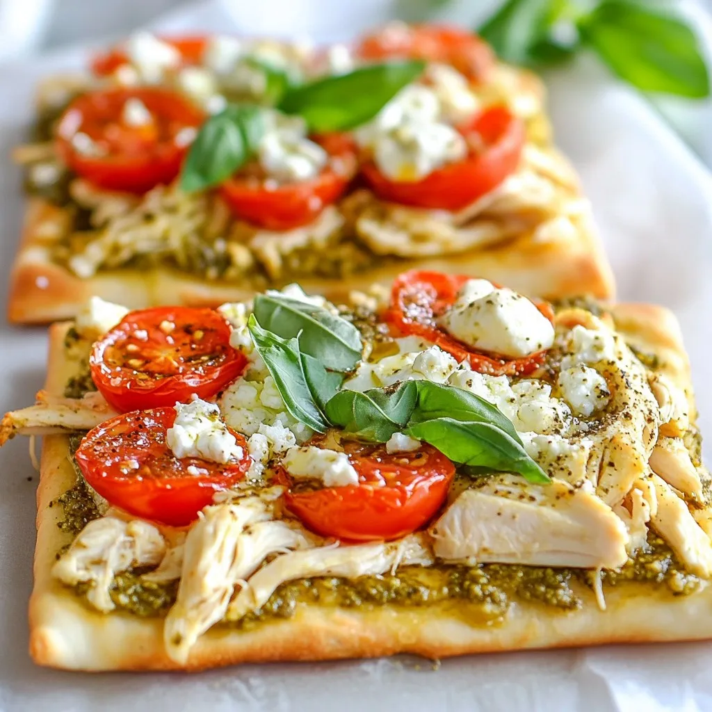 Pesto Chicken Flatbread Tasty and Simple Recipe