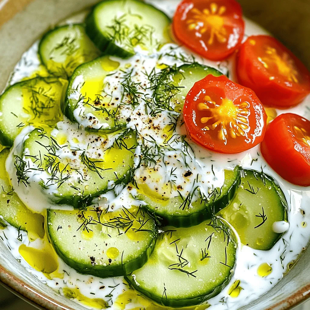 Cucumber Dill Salad Fresh and Flavorful Side Dish