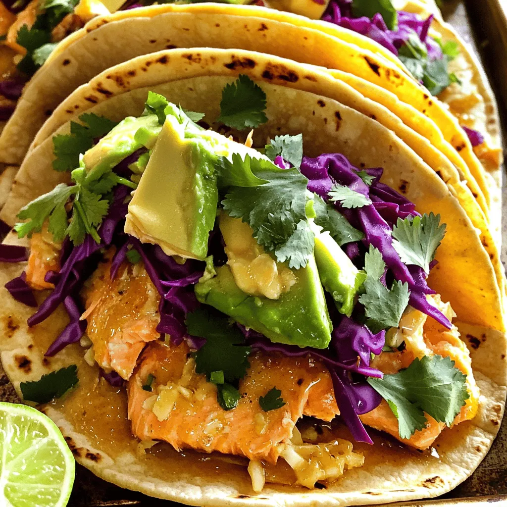 Sheet Pan Garlic Butter Salmon Tacos Easy and Quick Meal