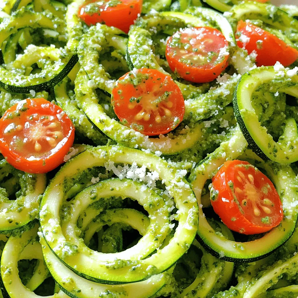 Zucchini Noodles with Pesto Flavorful and Fresh Meal
