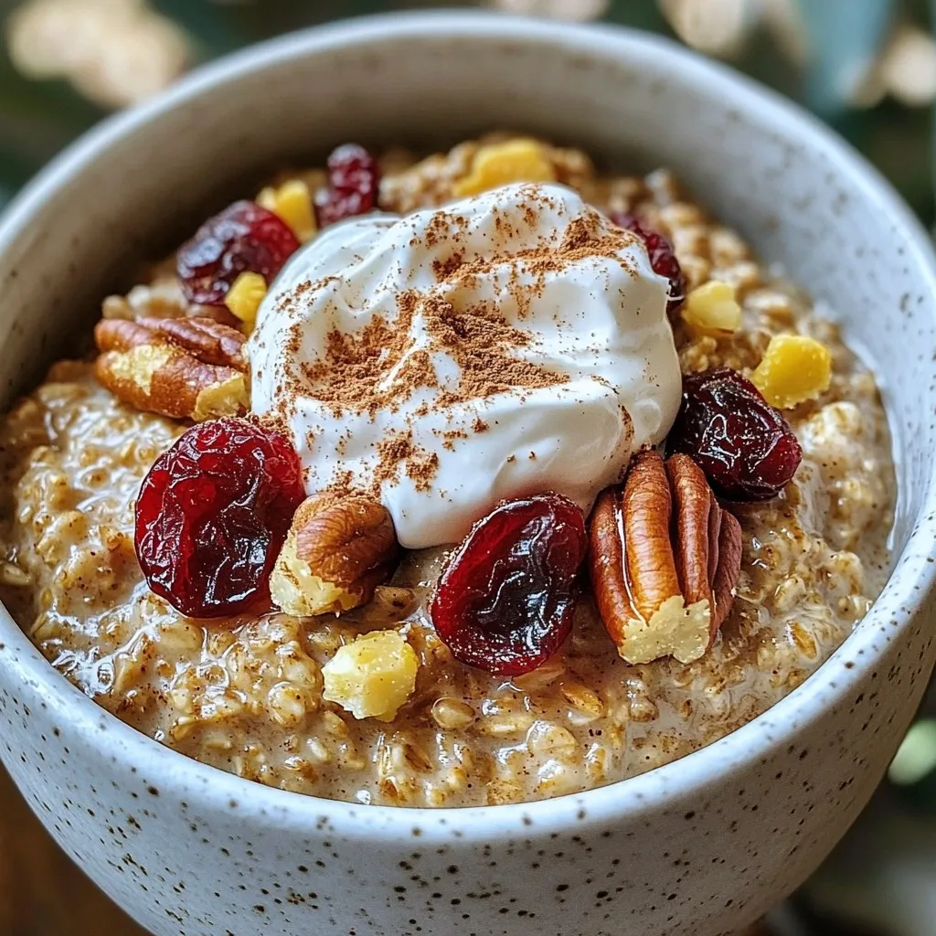 Gingerbread Oatmeal Warm and Cozy Winter Breakfast