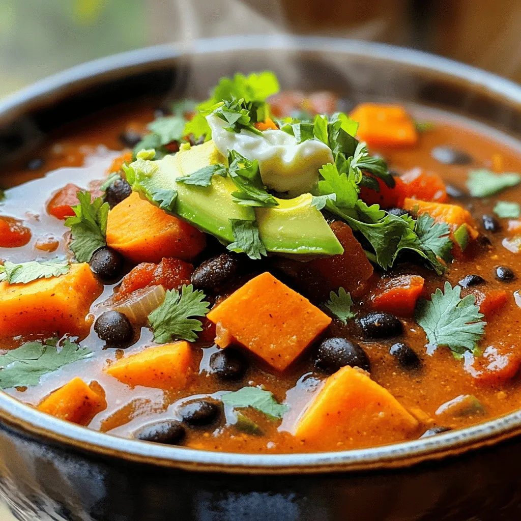 Sweet Potato Black Bean Chili Hearty Comfort Food