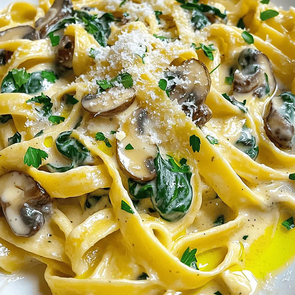 Creamy Mushroom and Spinach Pasta Irresistible Recipe