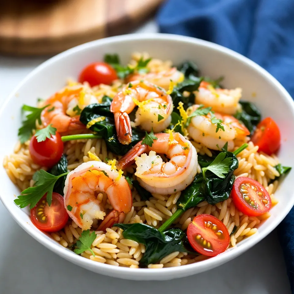 Lemon Garlic Shrimp Orzo Flavorful and Quick Meal