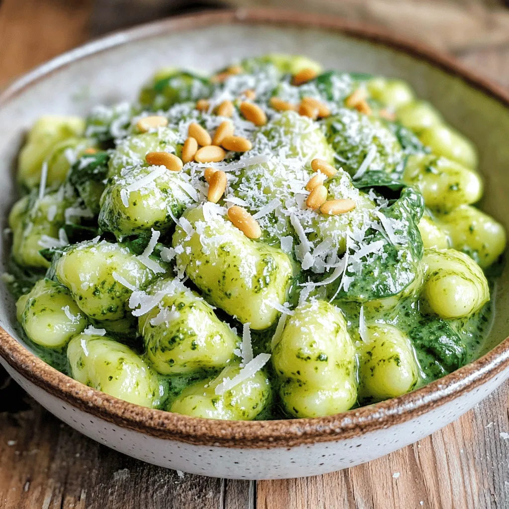 Creamy Pesto Gnocchi Spinach Delightful Dinner Idea