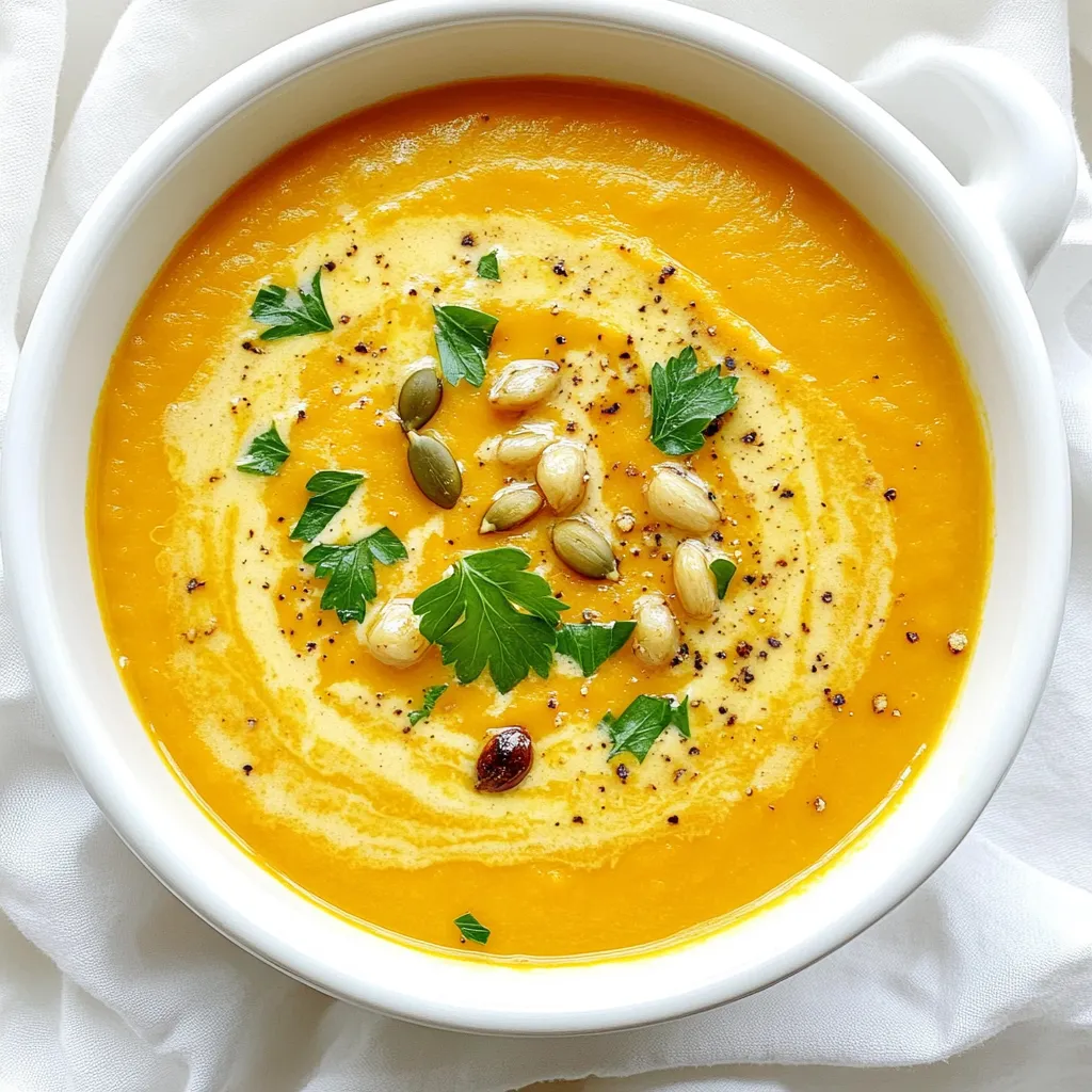 Creamy Roasted Garlic Pumpkin Soup Warm and Healthy Dish