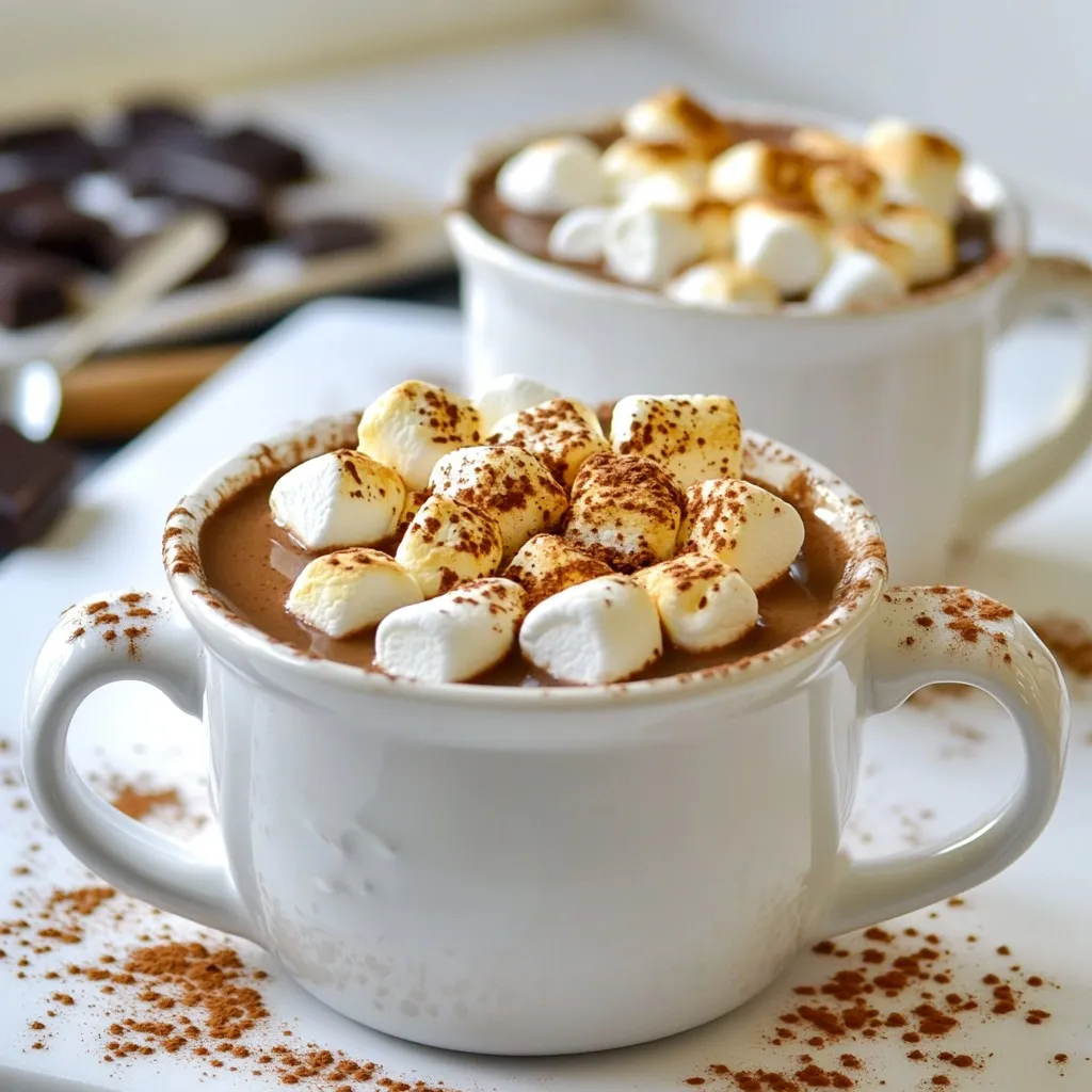 Toasted Marshmallow Hot Cocoa Cozy Warm Drink Recipe