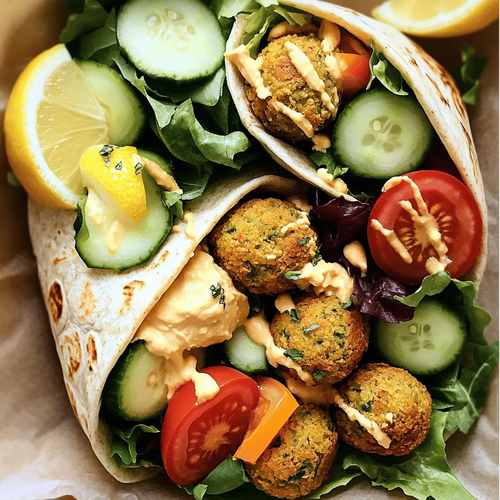 Baked Falafel Wraps Flavorful and Healthy Meal Idea