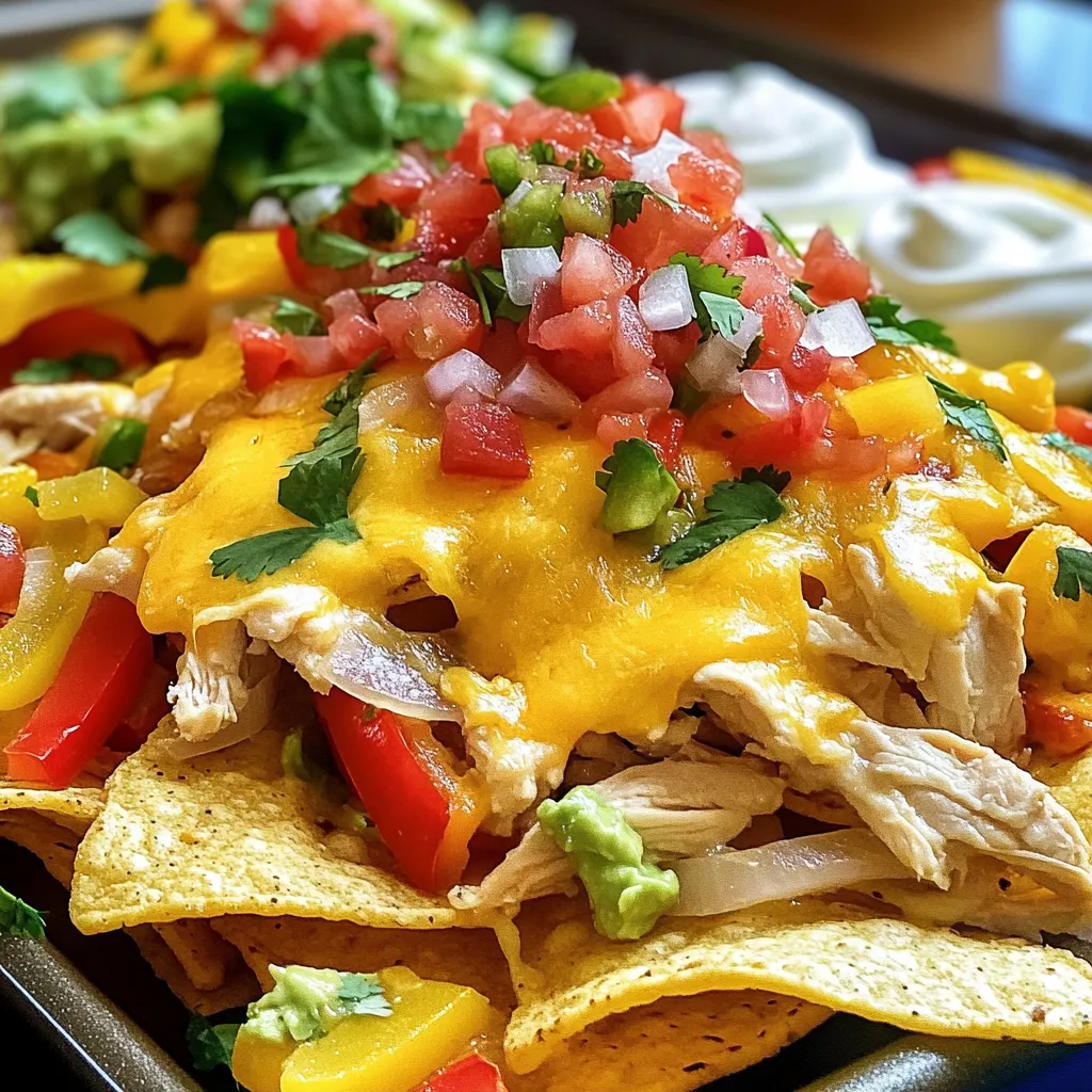 Sheet Pan Chicken Fajita Nachos Flavorful and Easy