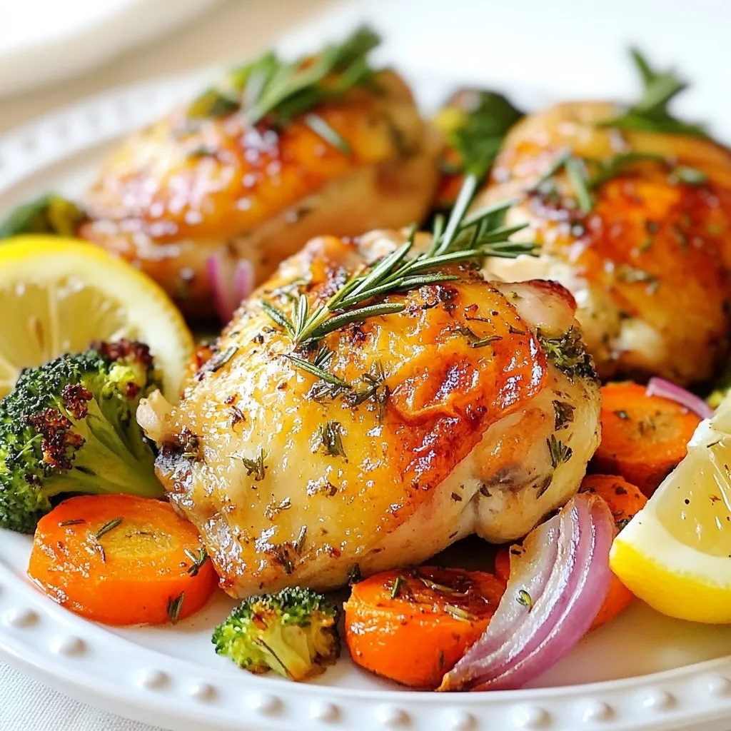 Garlic Herb Roasted Chicken &#038; Veggies Flavorful Feast