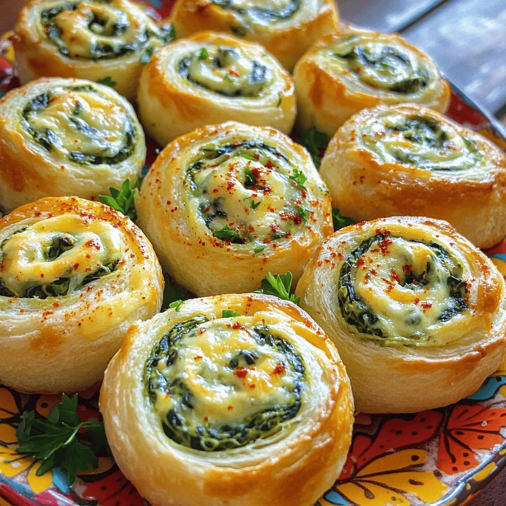 Cheesy Spinach Pinwheels Quick and Tasty Snack