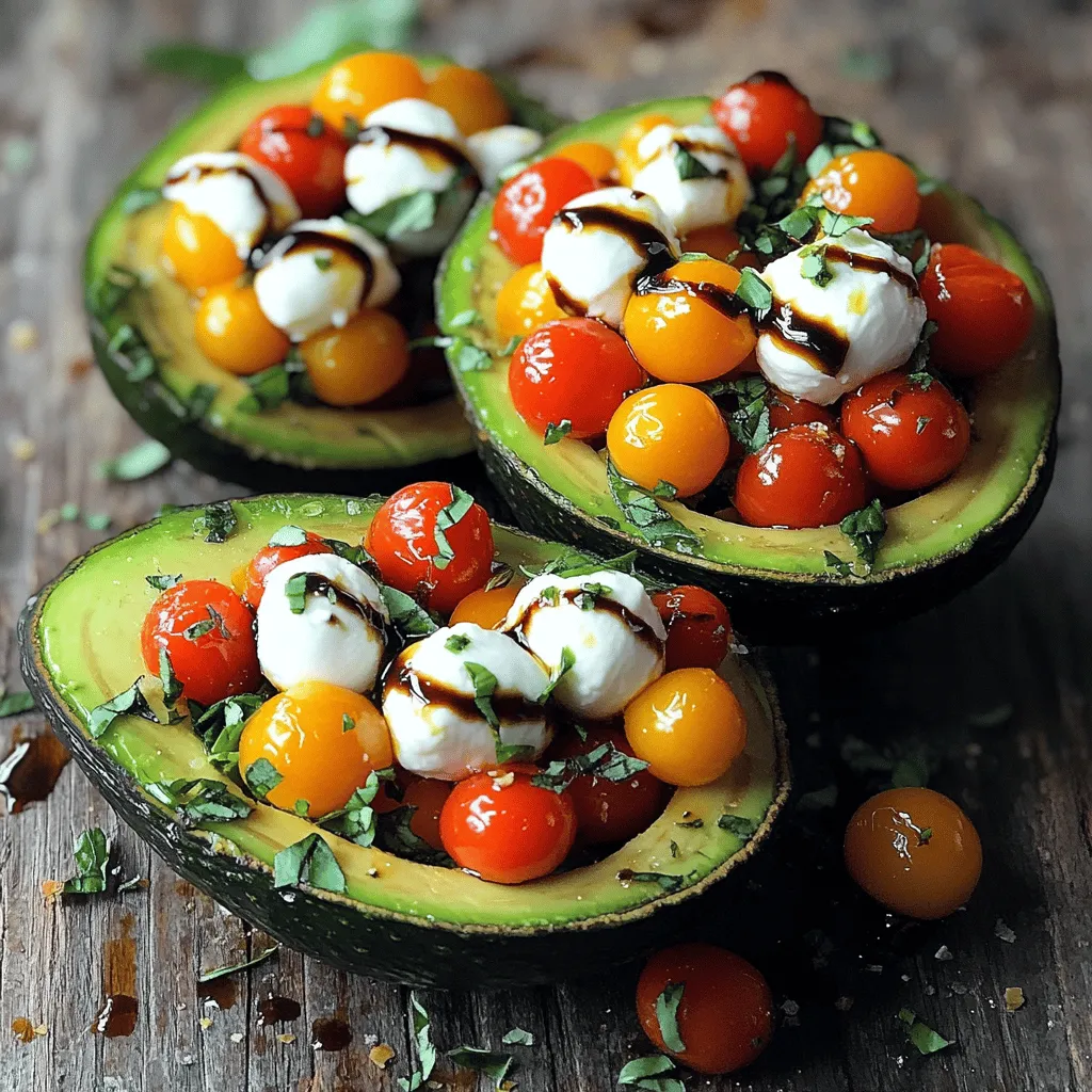 Caprese Stuffed Avocado Fresh and Flavorful Delight