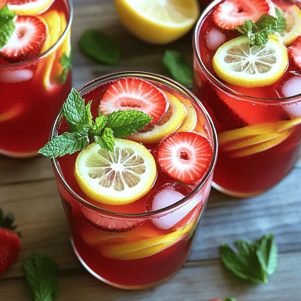 Strawberry Hibiscus Lemonade Refreshing Summer Drink