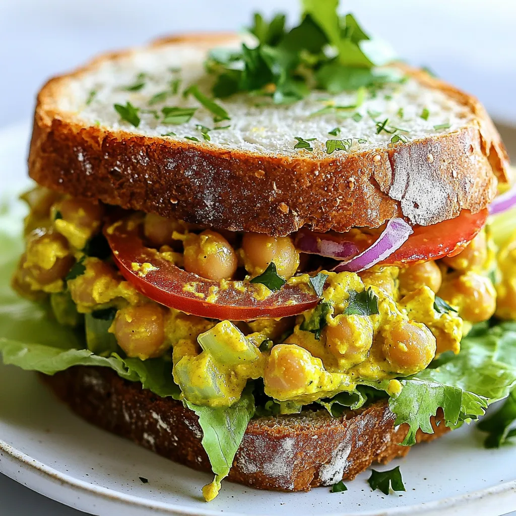 Curried Chickpea Salad Sandwiches Healthy and Tasty