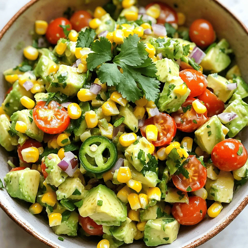 Zesty Avocado Corn Salad Refreshing and Nutritious Dish