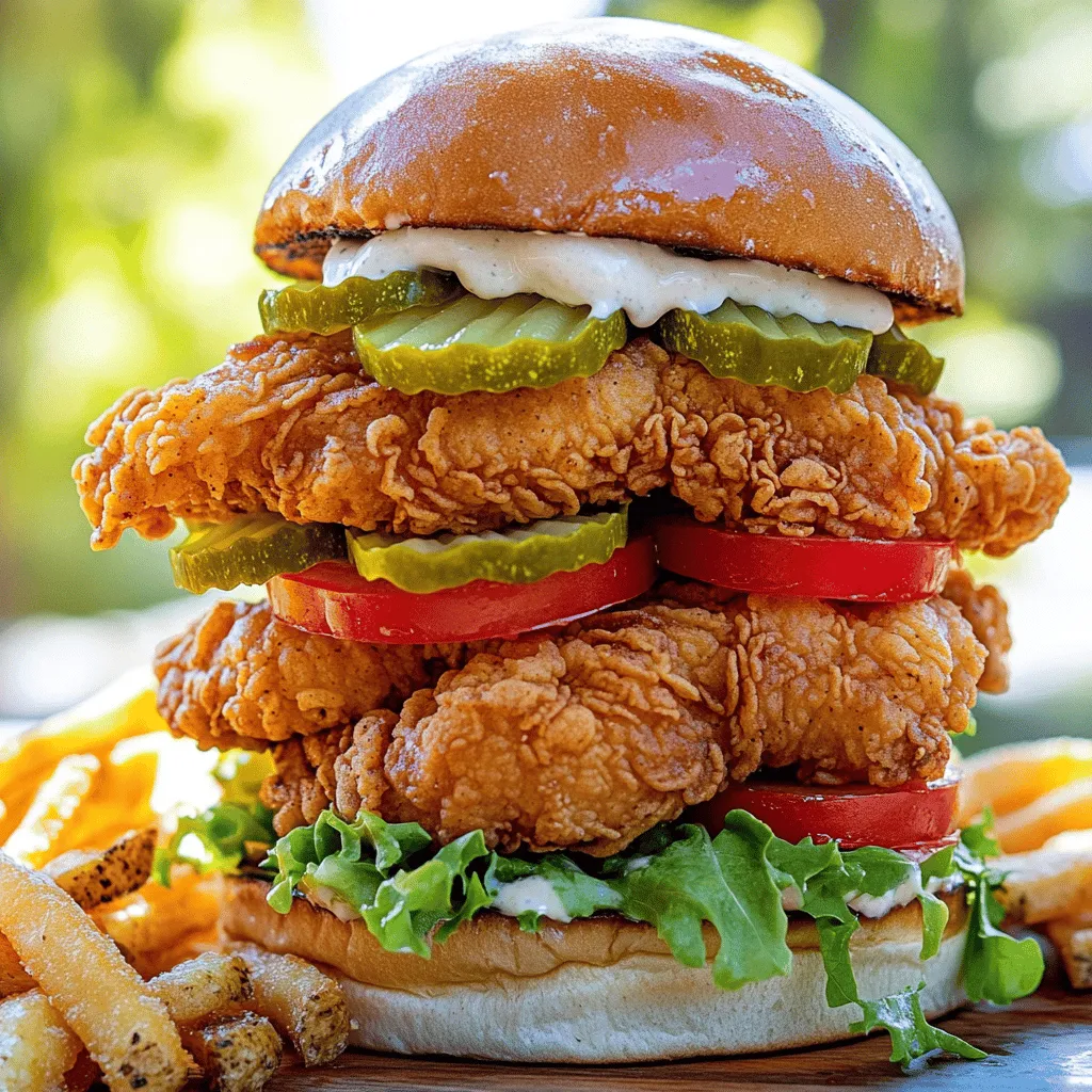 Crispy Fried Chicken Sandwich Flavor-Packed Delight