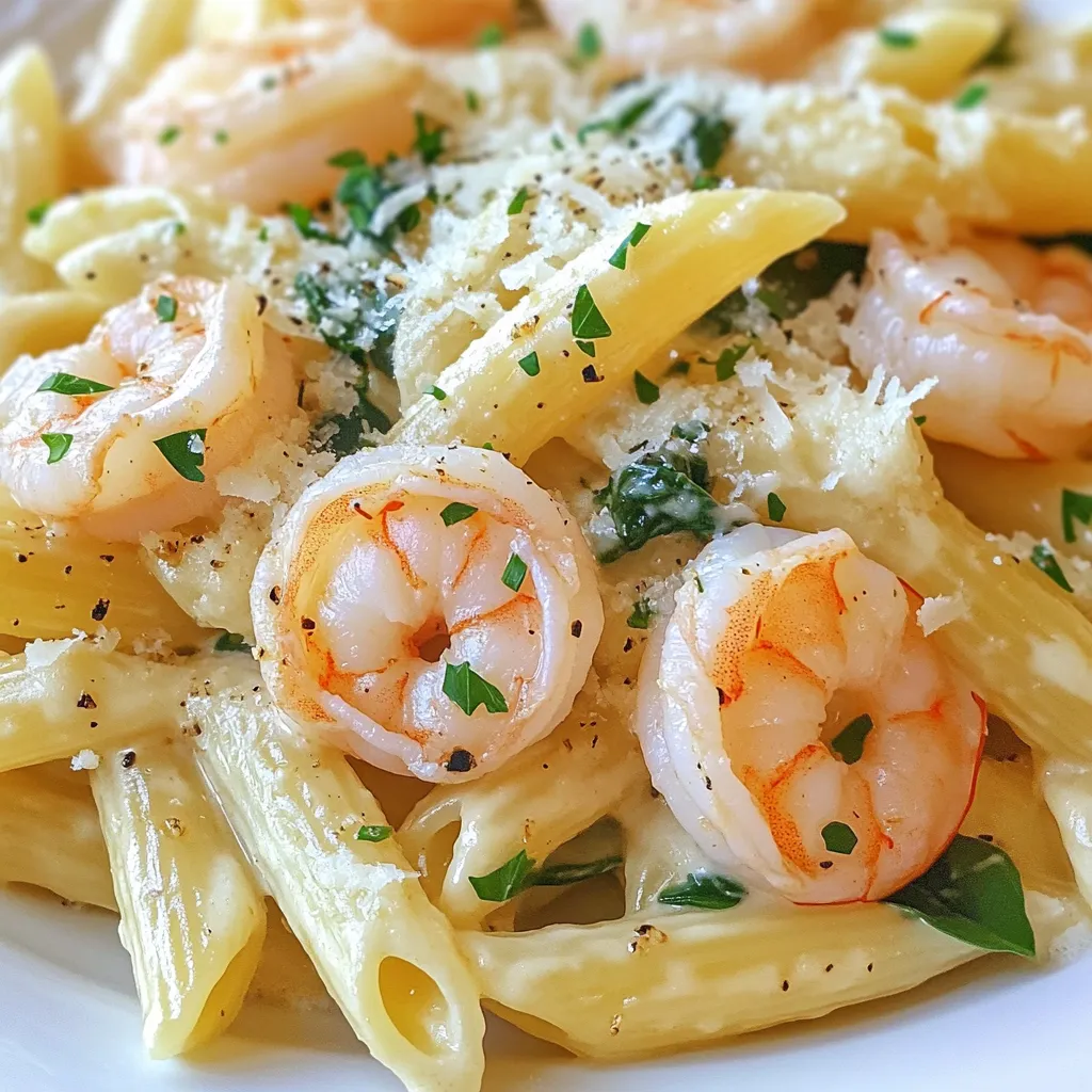 Creamy Garlic Shrimp Penne Flavorful Pasta Delight