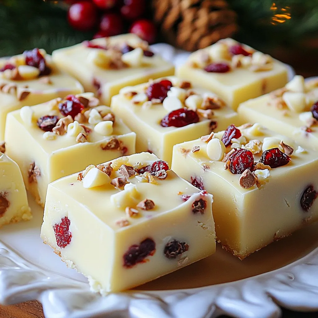 Cranberry White Chocolate Fudge Delightful Sweet Treat