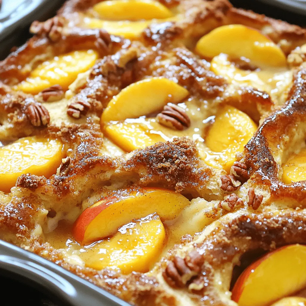 Peach Cobbler Bread Pudding Simple and Delicious Treat