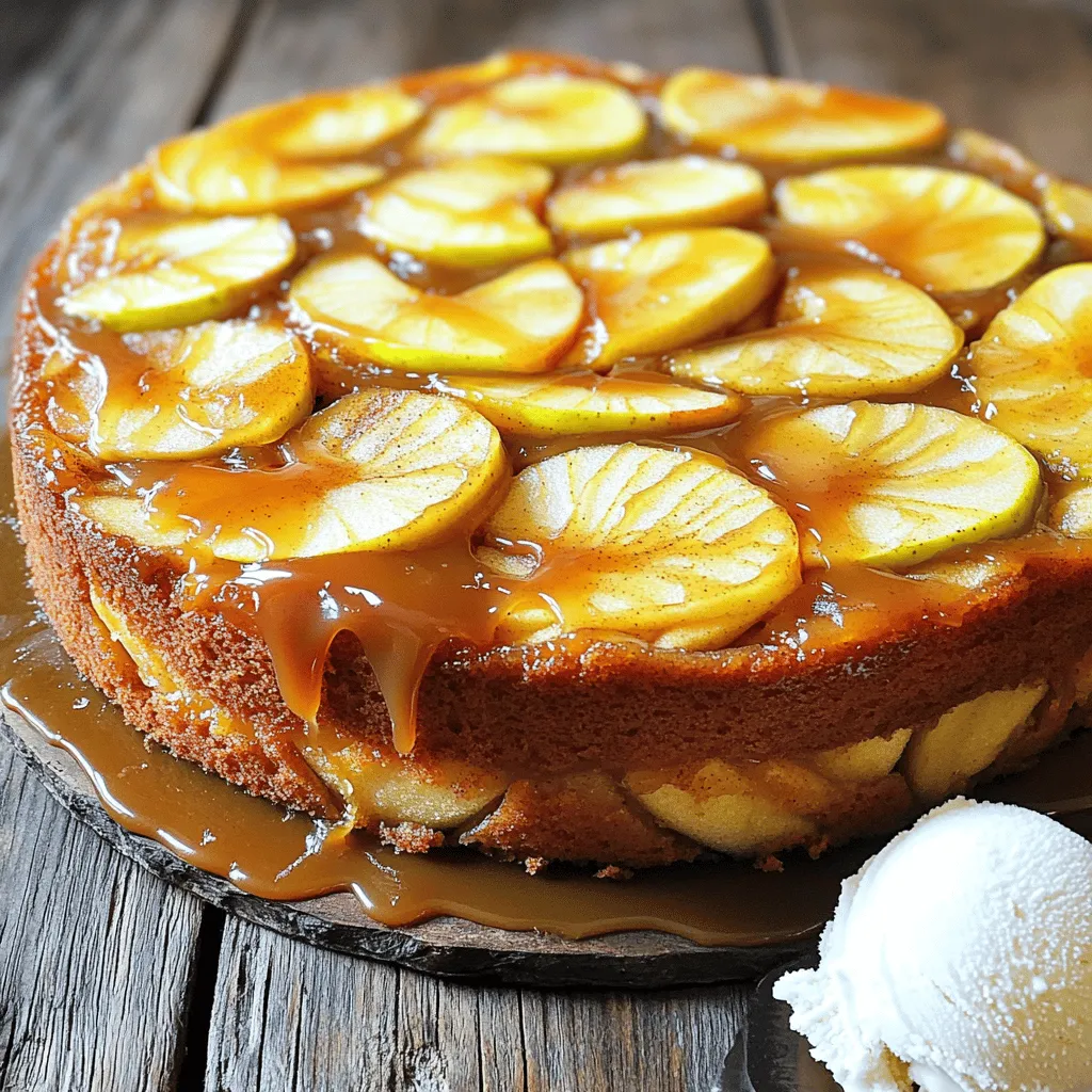 Caramel Apple Upside-Down Cake Scrummy Dessert Idea