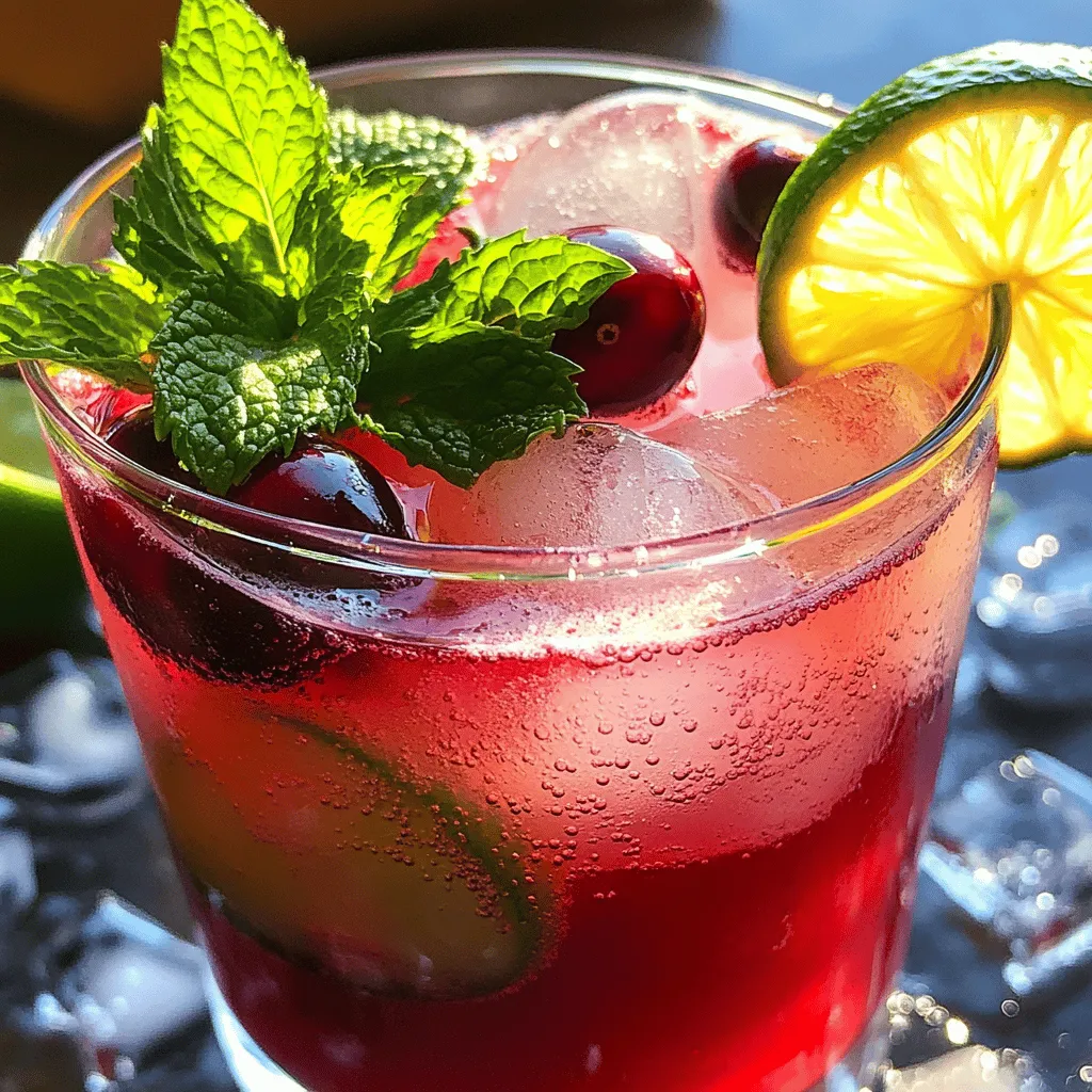 Cranberry Lime Spritzer Refreshing and Easy Drink Recipe